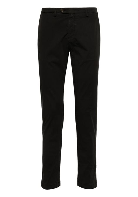 Black pressed-crease tapered trousers - men BRIGLIA 1949 | BG0432400900010